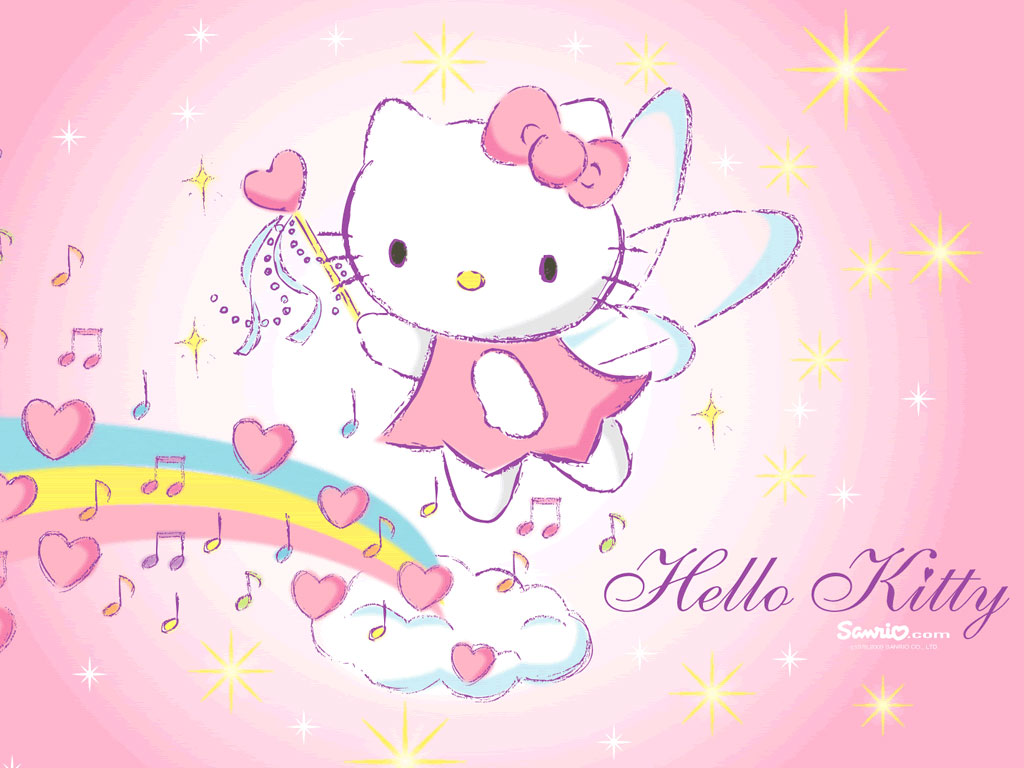 hello wallpaper,pink,cartoon,text,illustration,fictional character