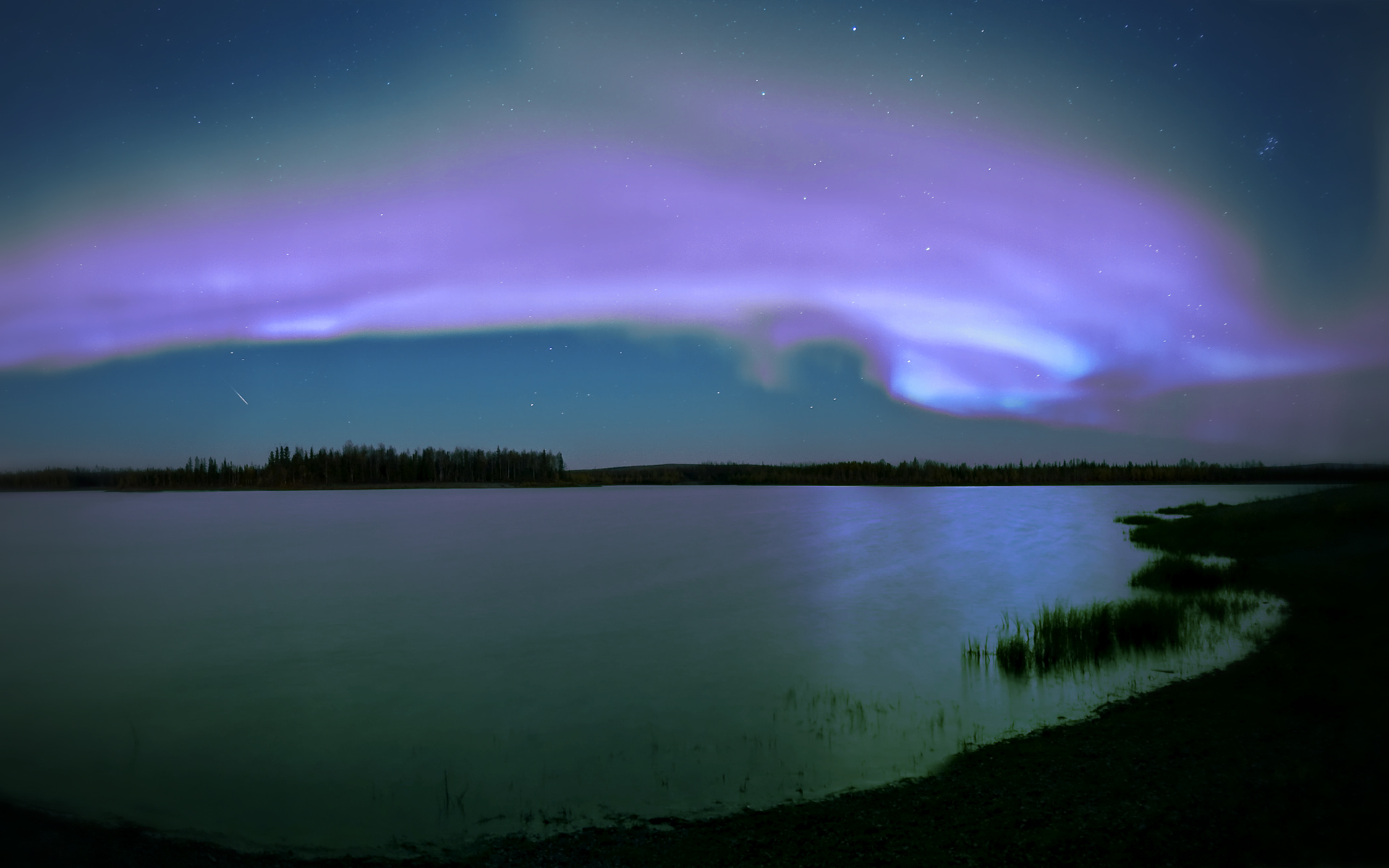 aurora wallpaper,sky,nature,aurora,horizon,reflection