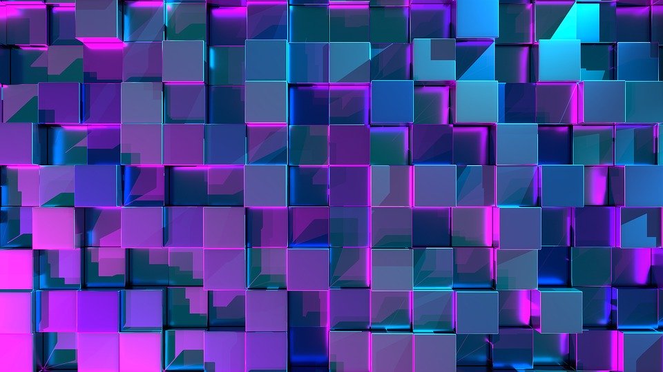 papier peint cube,violet,violet,bleu,modèle,ligne