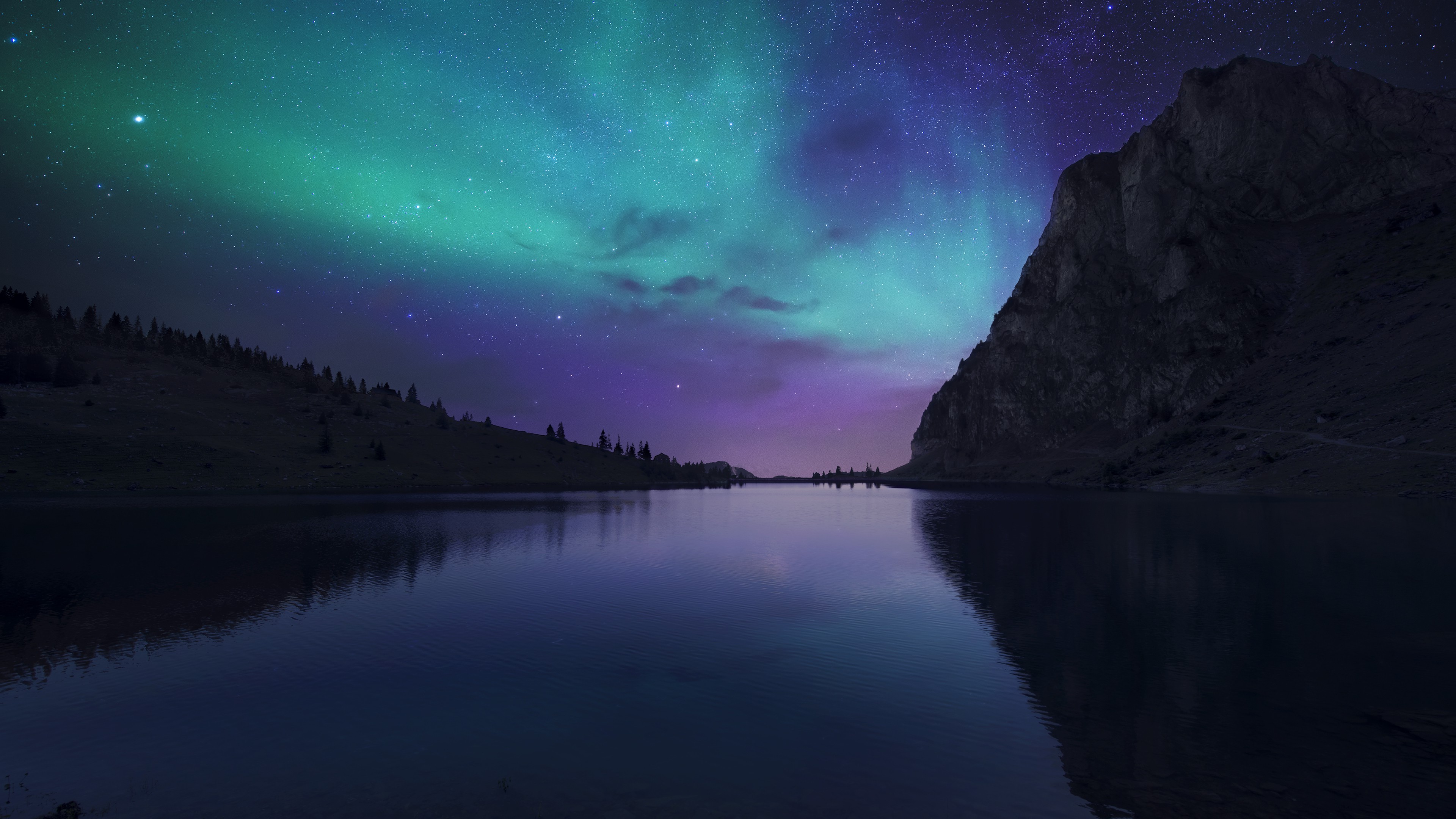 aurora wallpaper,sky,nature,aurora,reflection,natural landscape