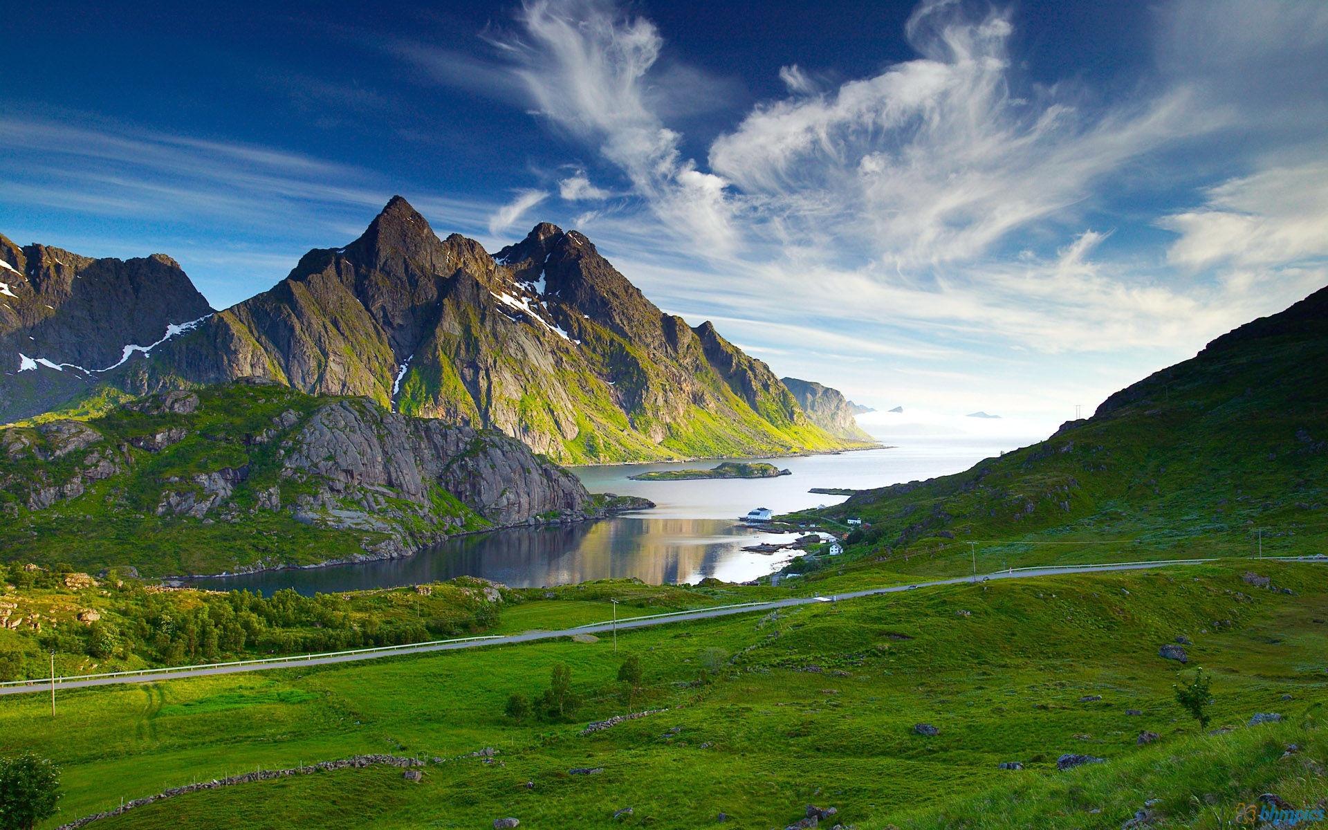 tapete pemandangan indah,berg,natürliche landschaft,natur,gebirge,himmel