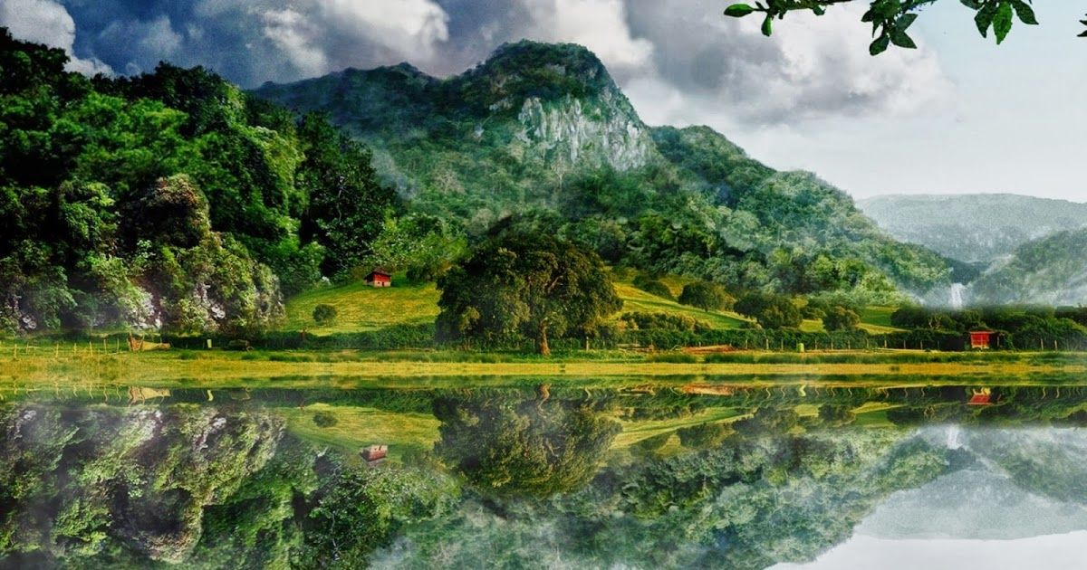 fond d'écran pemandangan indah,paysage naturel,la nature,station de montagne,ressources en eau,réflexion