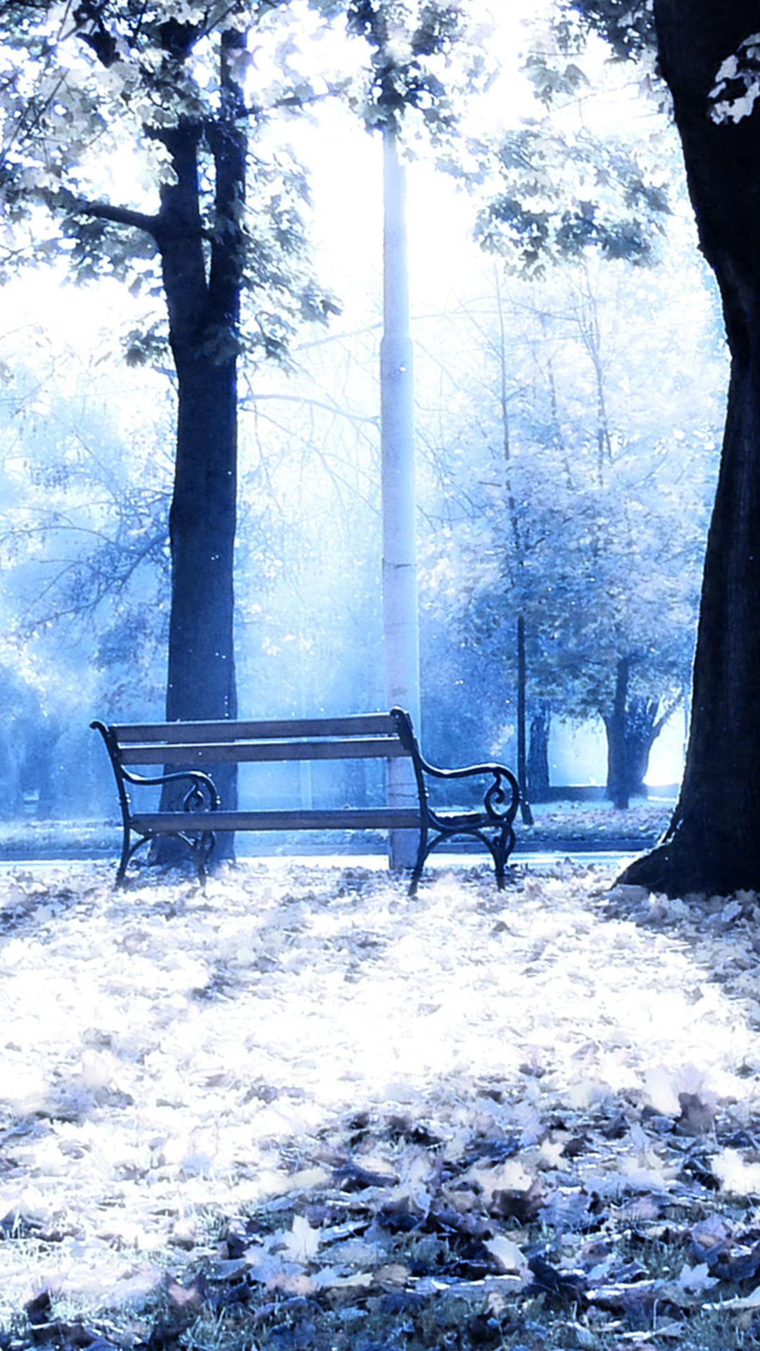 nature wallpaper hd for mobile free download,natural landscape,nature,winter,snow,bench