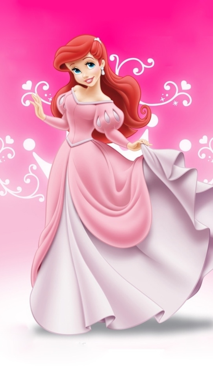 cartoon girl wallpaper,pink,cartoon,figurine,fictional character,gown