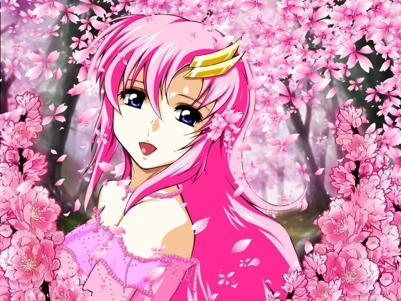 cartoon girl wallpaper,anime,pink,cartoon,cg artwork,spring
