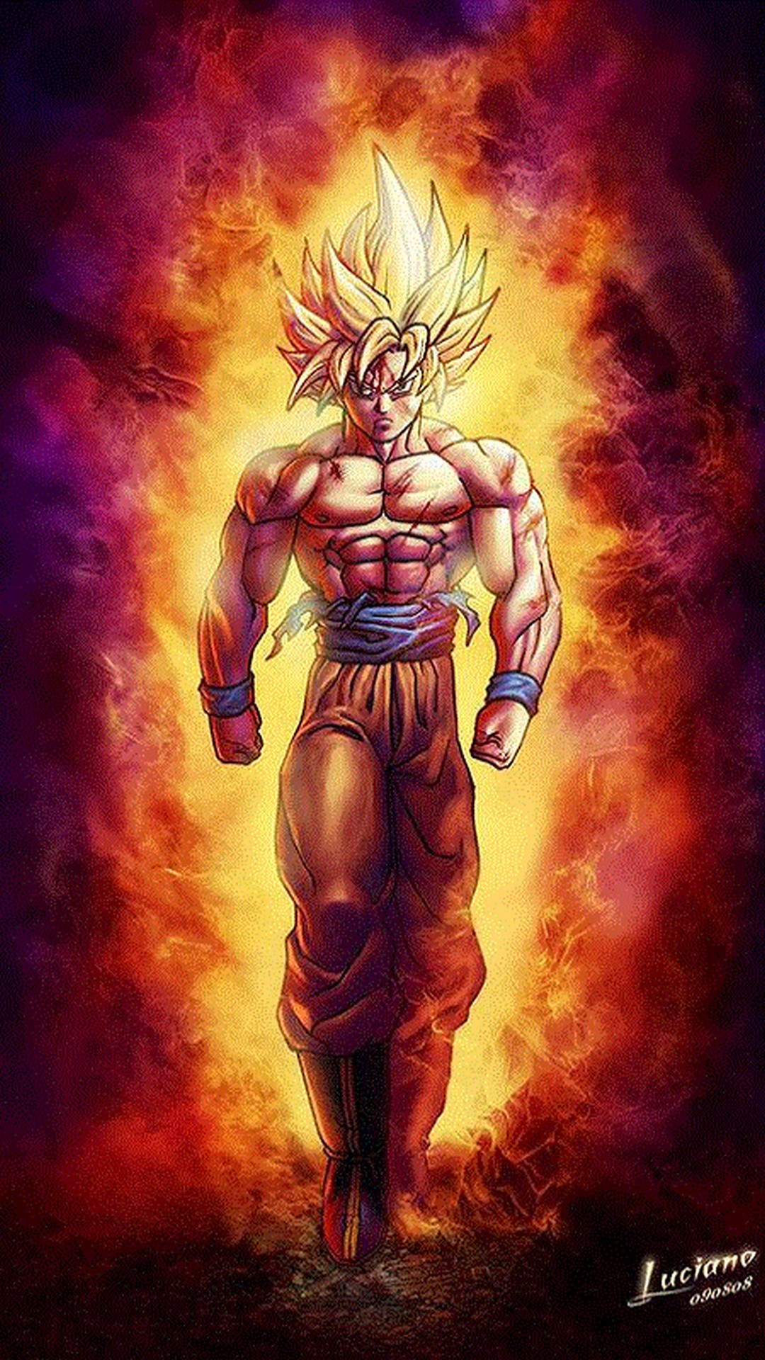 goku wallpaper 3d,demon,fictional character,mythology,illustration,muscle