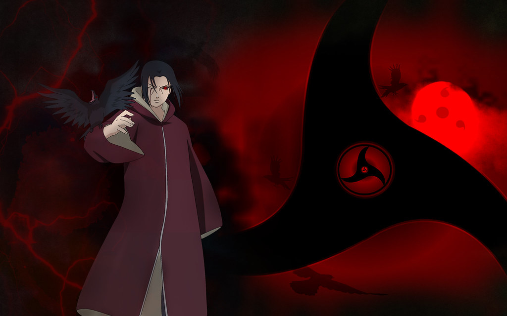 uchiha itachi wallpaper,red,cartoon,fictional character,illustration,anime