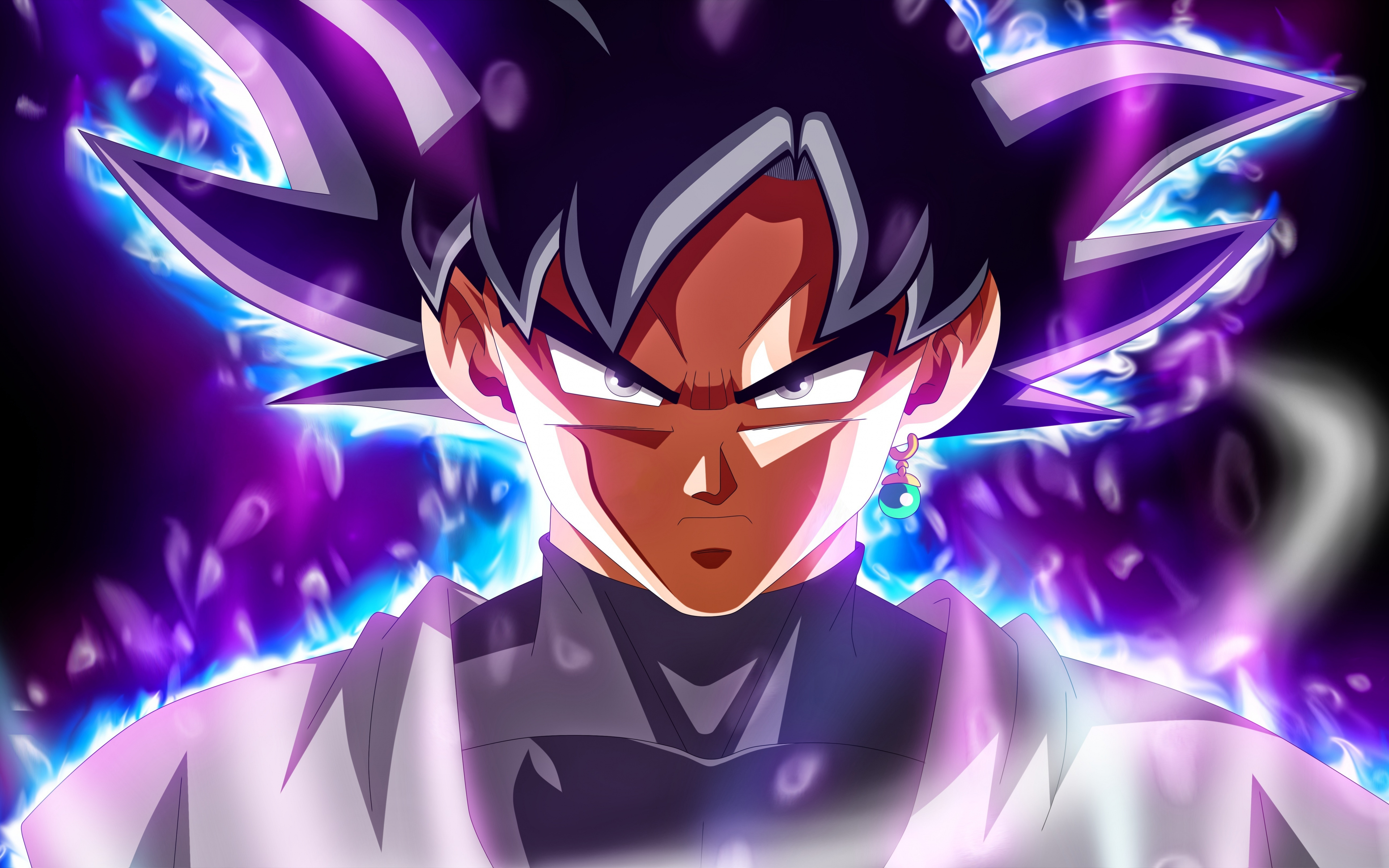 fond d'écran goku noir,anime,dessin animé,personnage fictif,oeuvre de cg