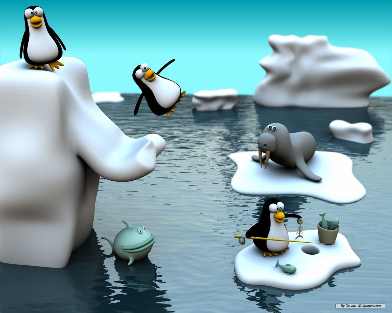 papel tapiz de dibujos animados 3d,pájaro,ave no voladora,pingüino,ave acuática,animación
