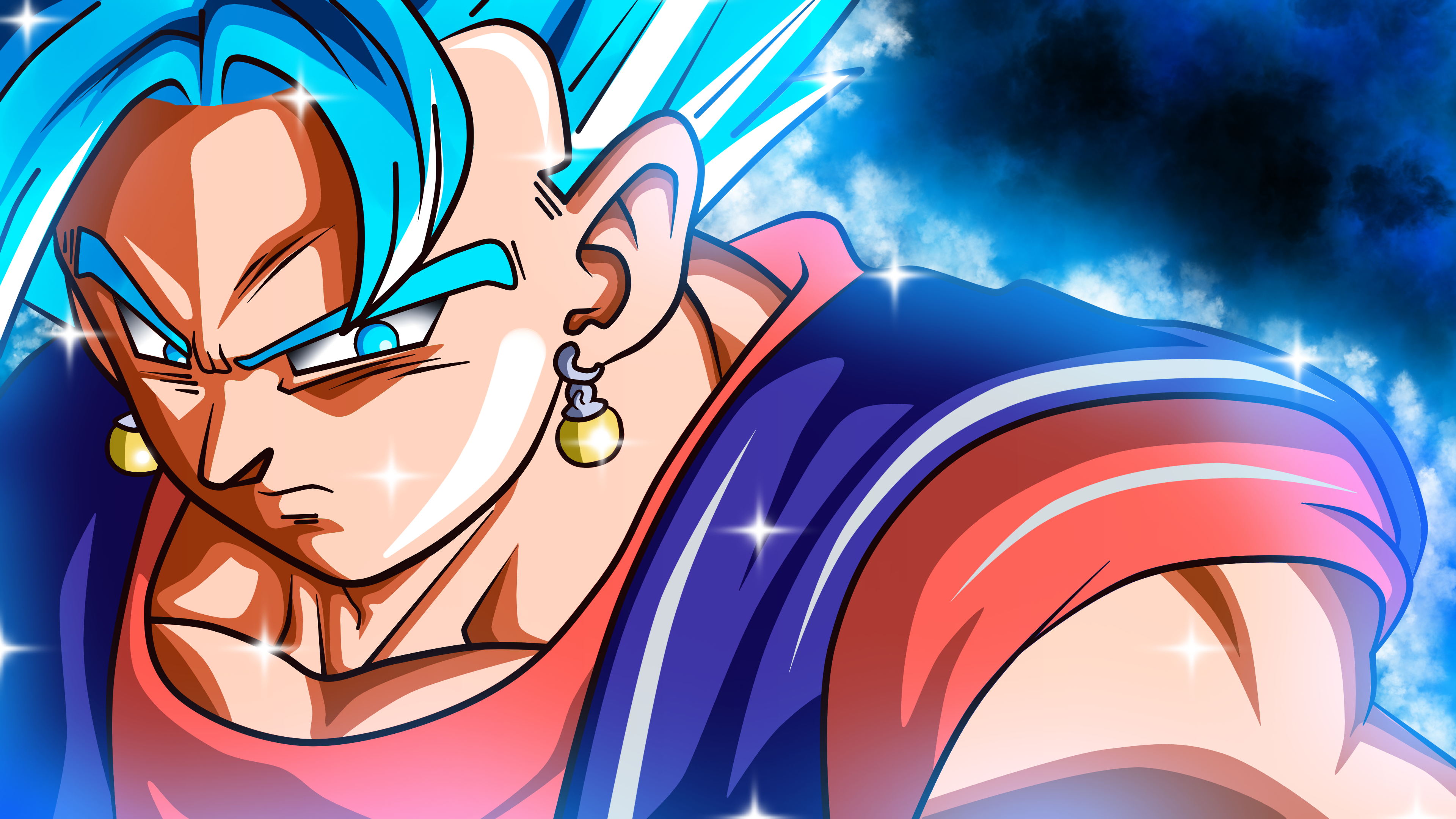 vegito wallpaper,cartoon,anime,sky,cg artwork,fictional character