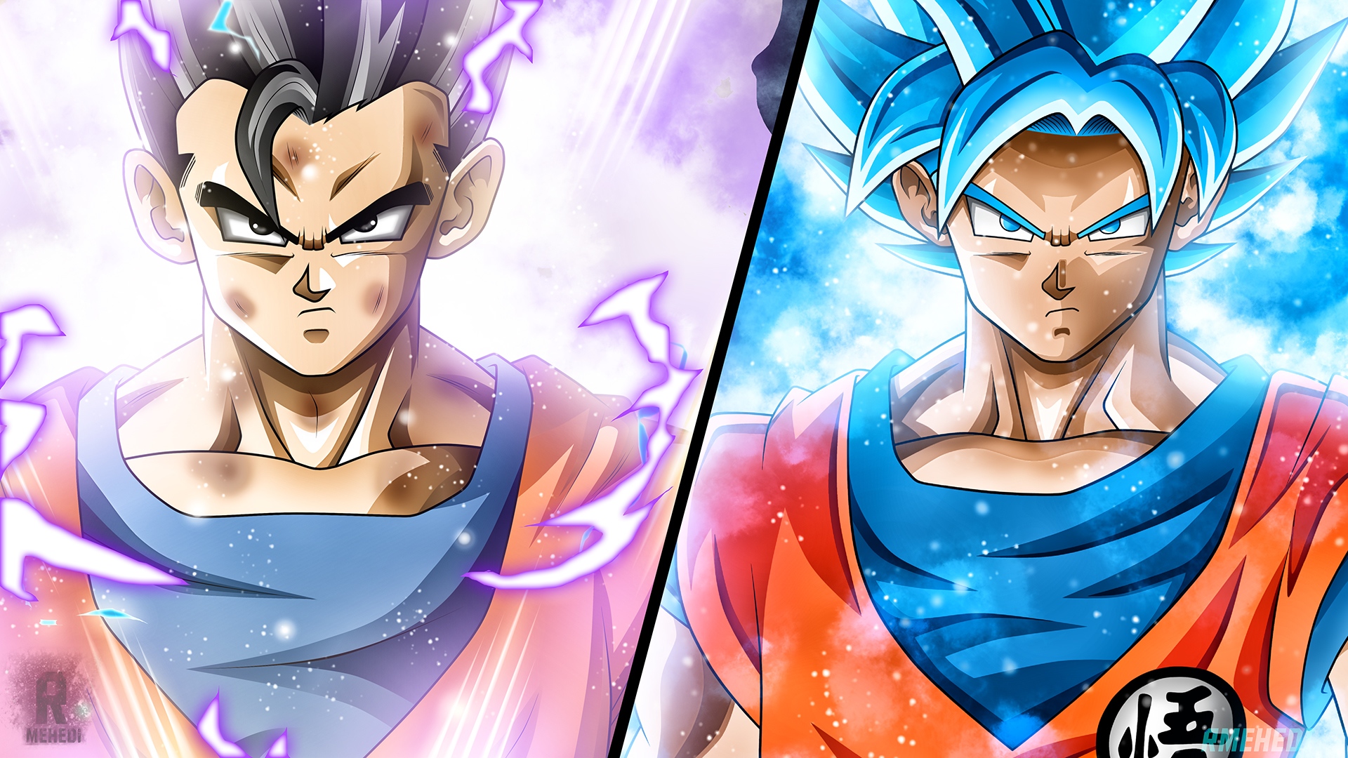 gohan wallpaper,anime,cartoon,cg artwork,fictional character,dragon ball