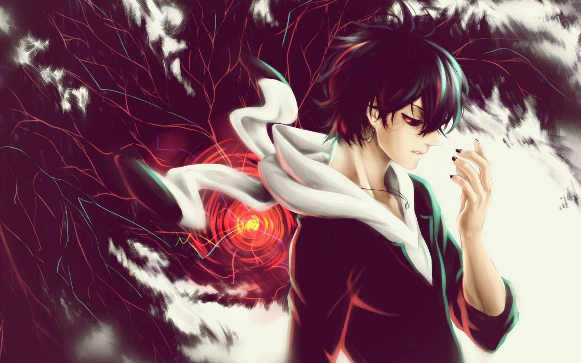 carta da parati tokyo ghoul kaneki,anime,cartone animato,cg artwork,capelli neri,disegno grafico