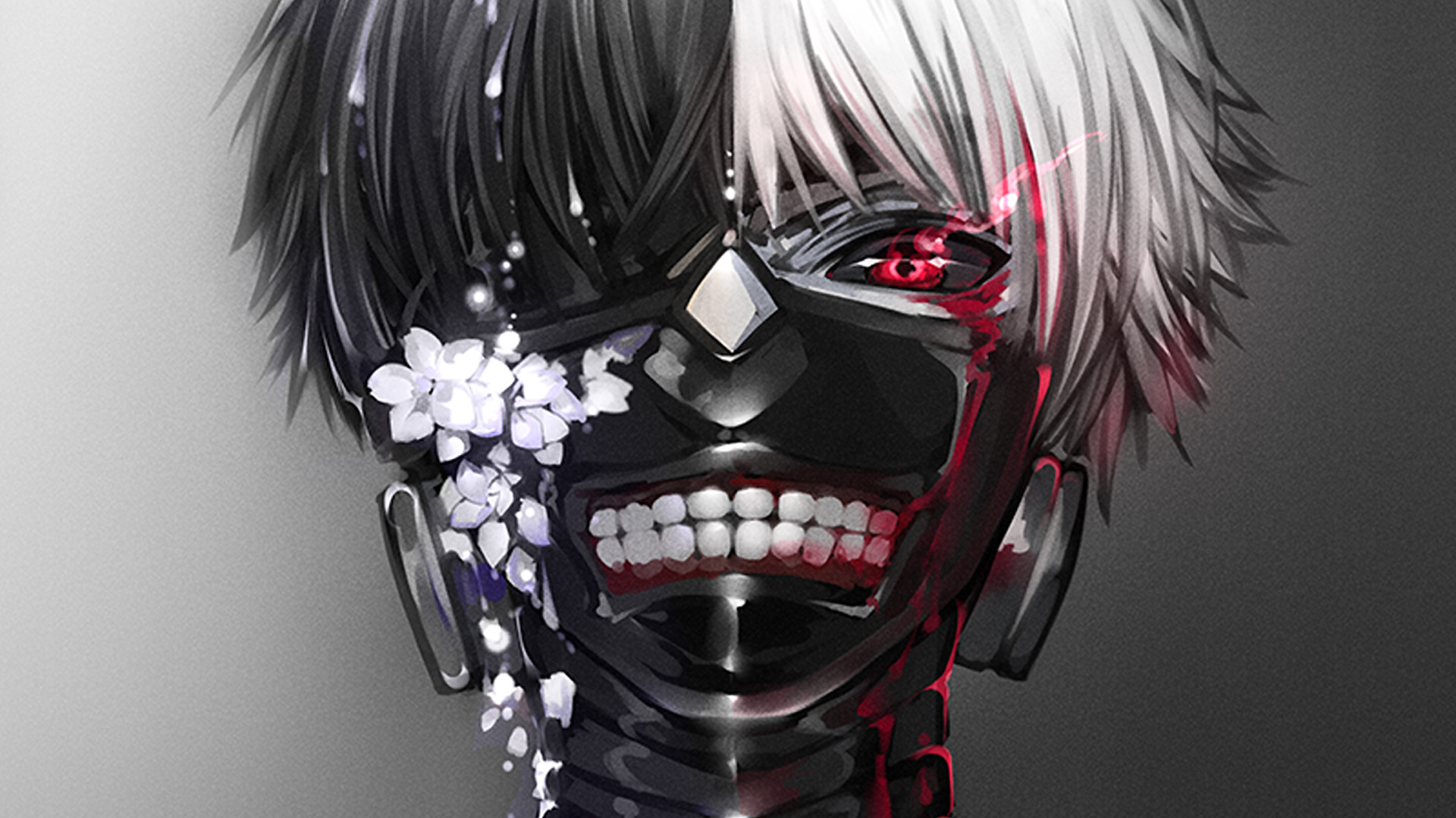 tokyo ghoul kaneki wallpaper,anime,fictional character,mouth,supervillain,illustration