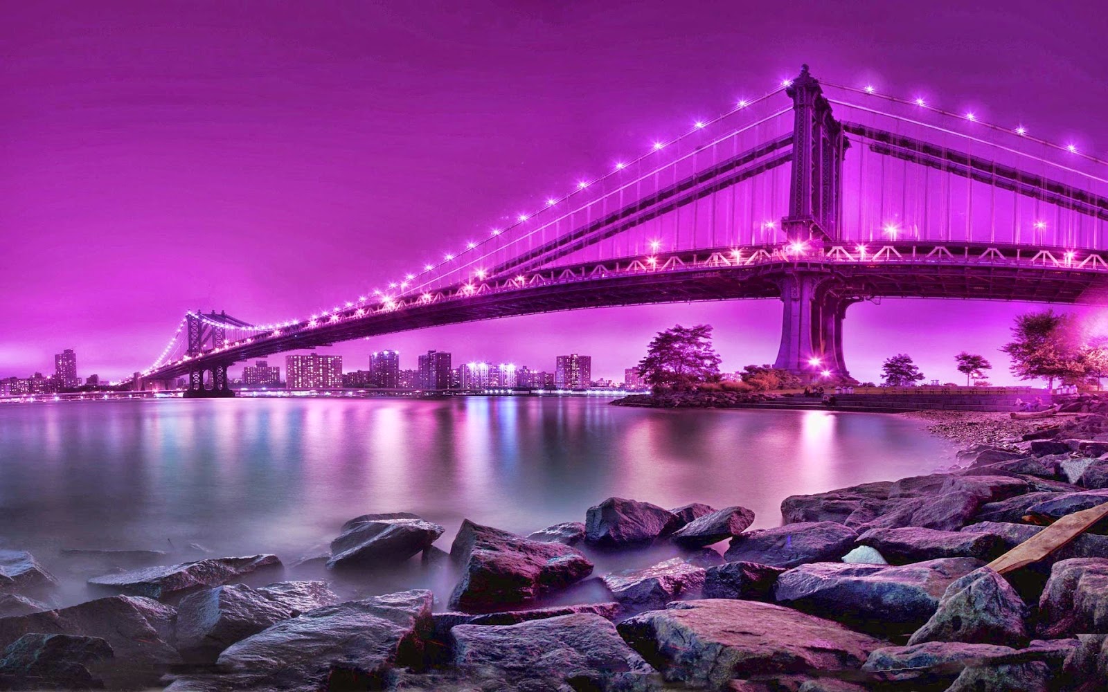 fondos de pantalla atractivos,puente,púrpura,naturaleza,cielo,rosado