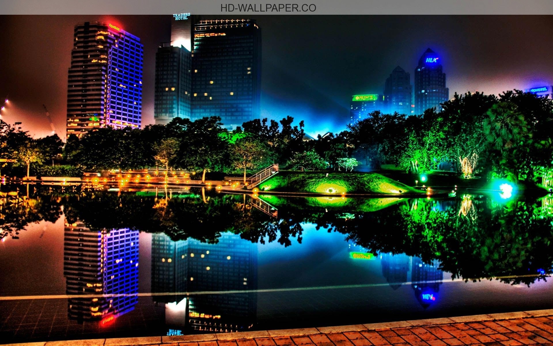 fond d'écran 3d pour pc,paysage urbain,la nature,ville,zone métropolitaine,ciel