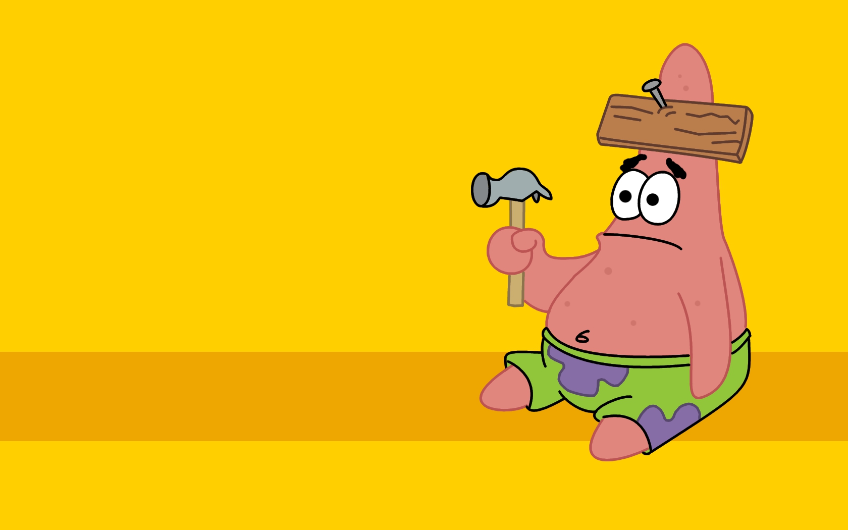 patrick wallpaper,cartoon,animated cartoon,yellow,illustration,animation