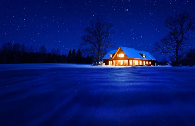 fondo de pantalla para laptop windows 10,cielo,azul,invierno,nieve,noche