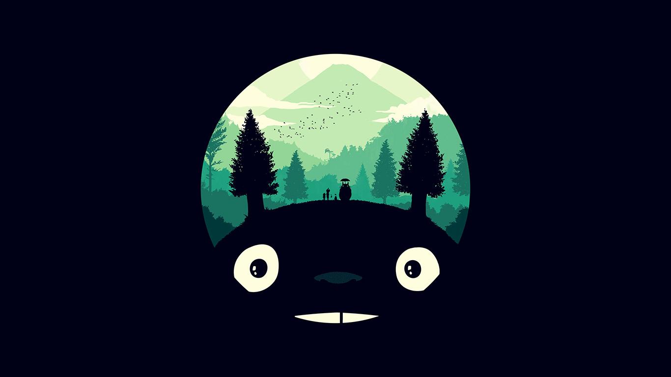 totoro wallpaper,illustration,cartoon,animation,graphic design,fictional character