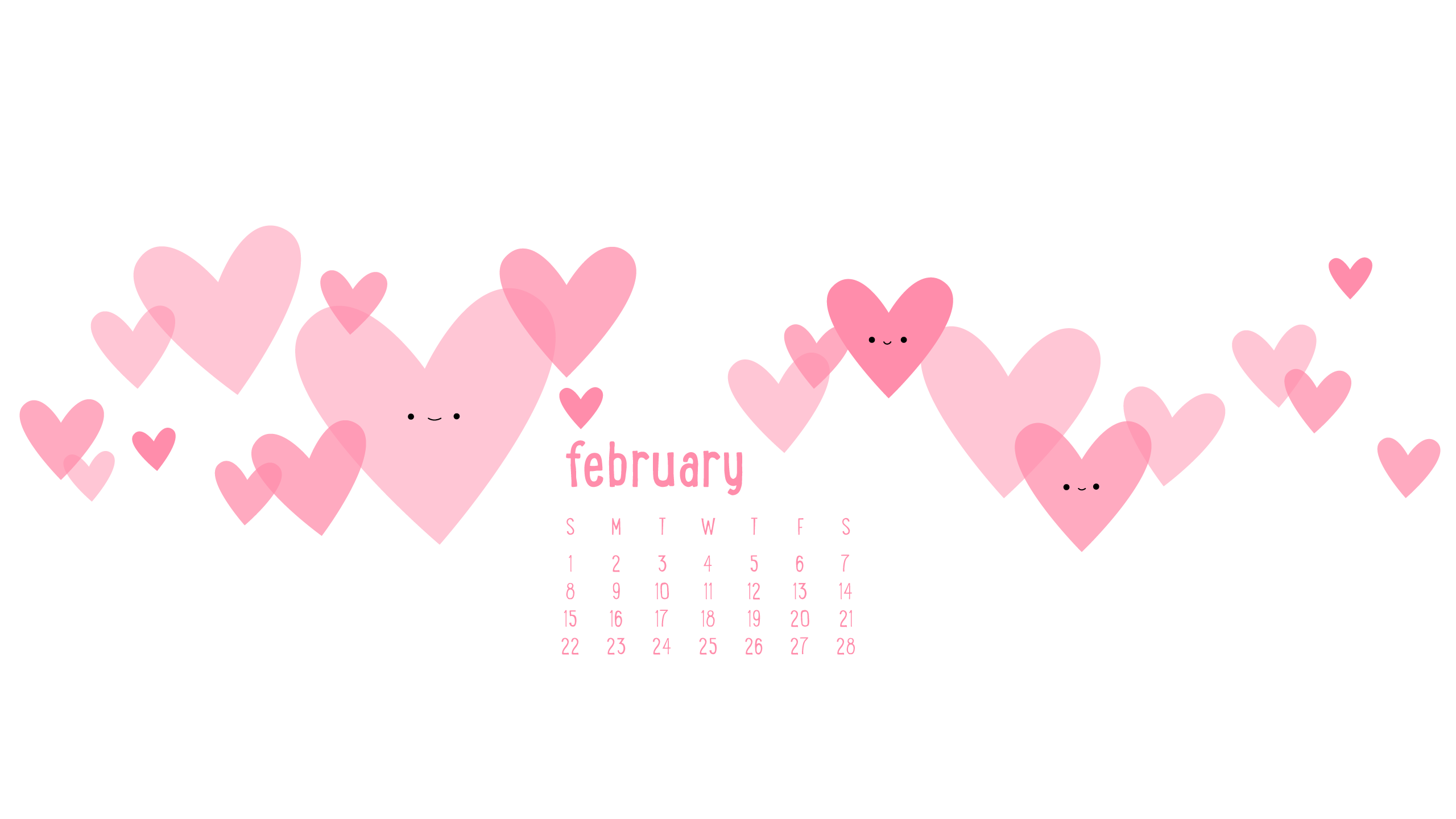 february wallpaper,pink,text,heart,font,logo