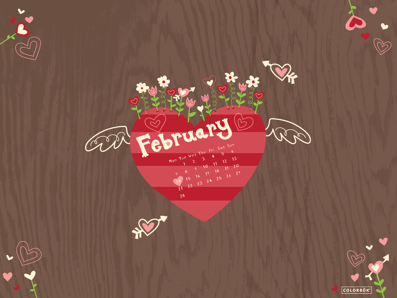 february wallpaper,text,valentine's day,heart,font,illustration