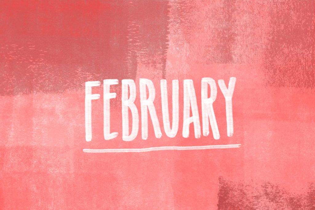 february wallpaper,text,font,red,pink,magenta