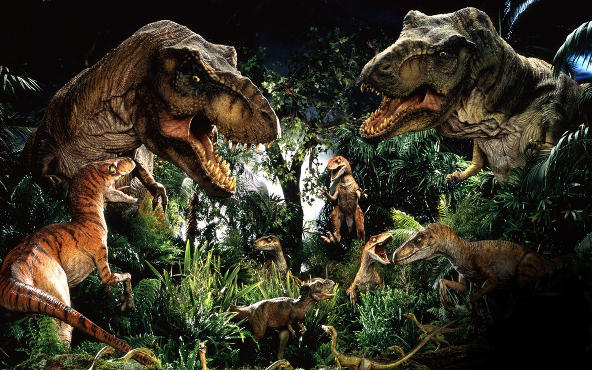 jurassic world wallpaper,dinosaur,tyrannosaurus,extinction,velociraptor,terrestrial animal