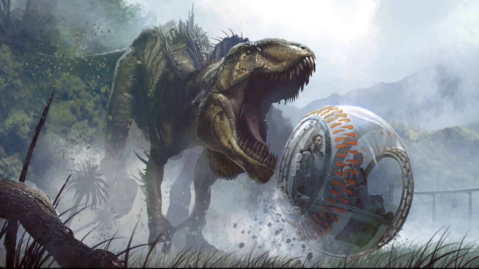 jurassic world wallpaper,dinosaur,tyrannosaurus,cg artwork,extinction,games
