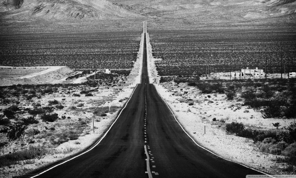 wallpaper about life,black and white,road,highway,thoroughfare,monochrome photography