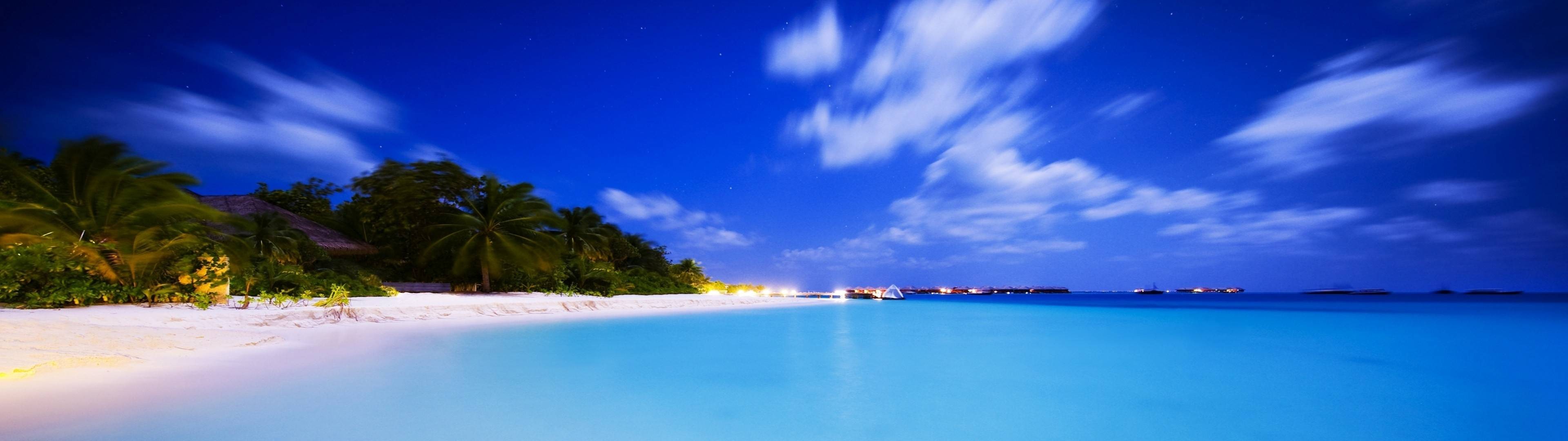 3840x1080 tapete hd,gewässer,himmel,blau,natur,meer