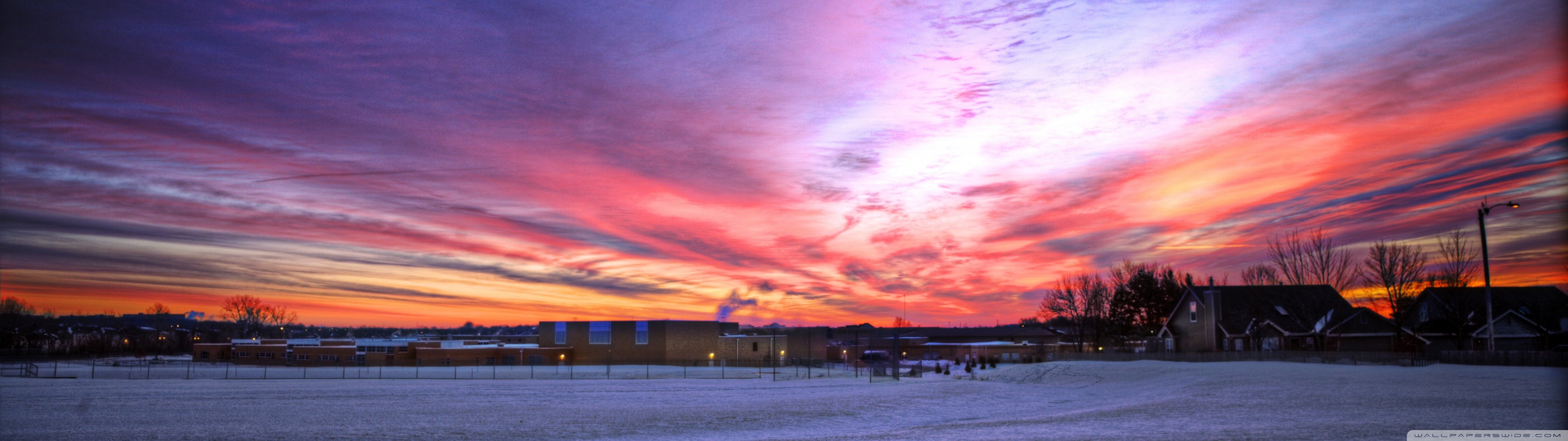 3840x1080 tapete hd,himmel,nachglühen,wolke,roter himmel am morgen,sonnenaufgang