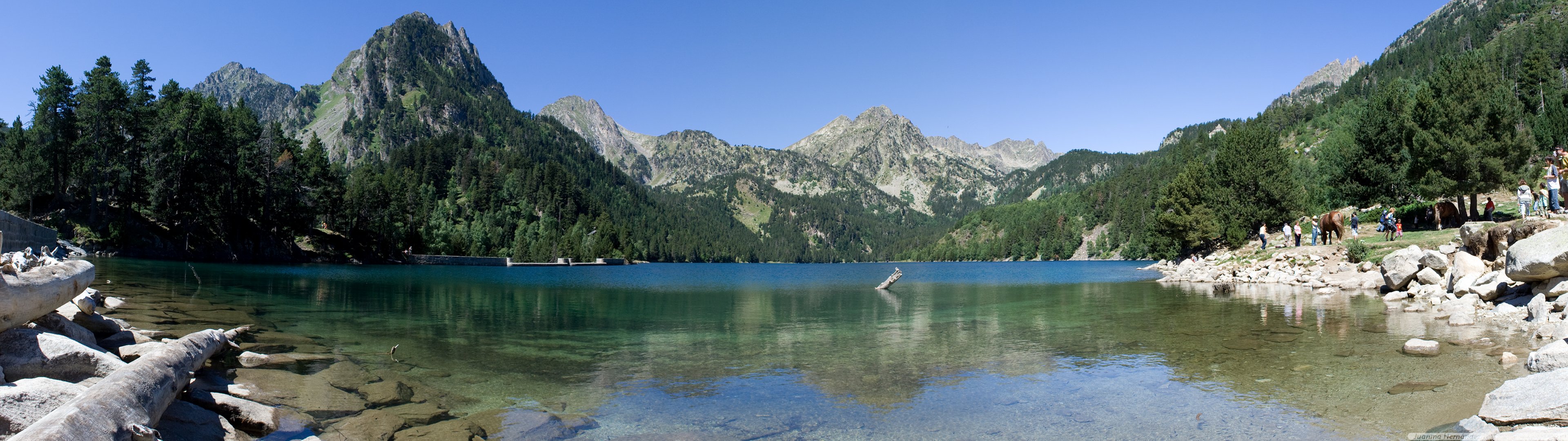 3840x1080 fondo de pantalla hd,cuerpo de agua,montaña,paisaje natural,tarn,naturaleza