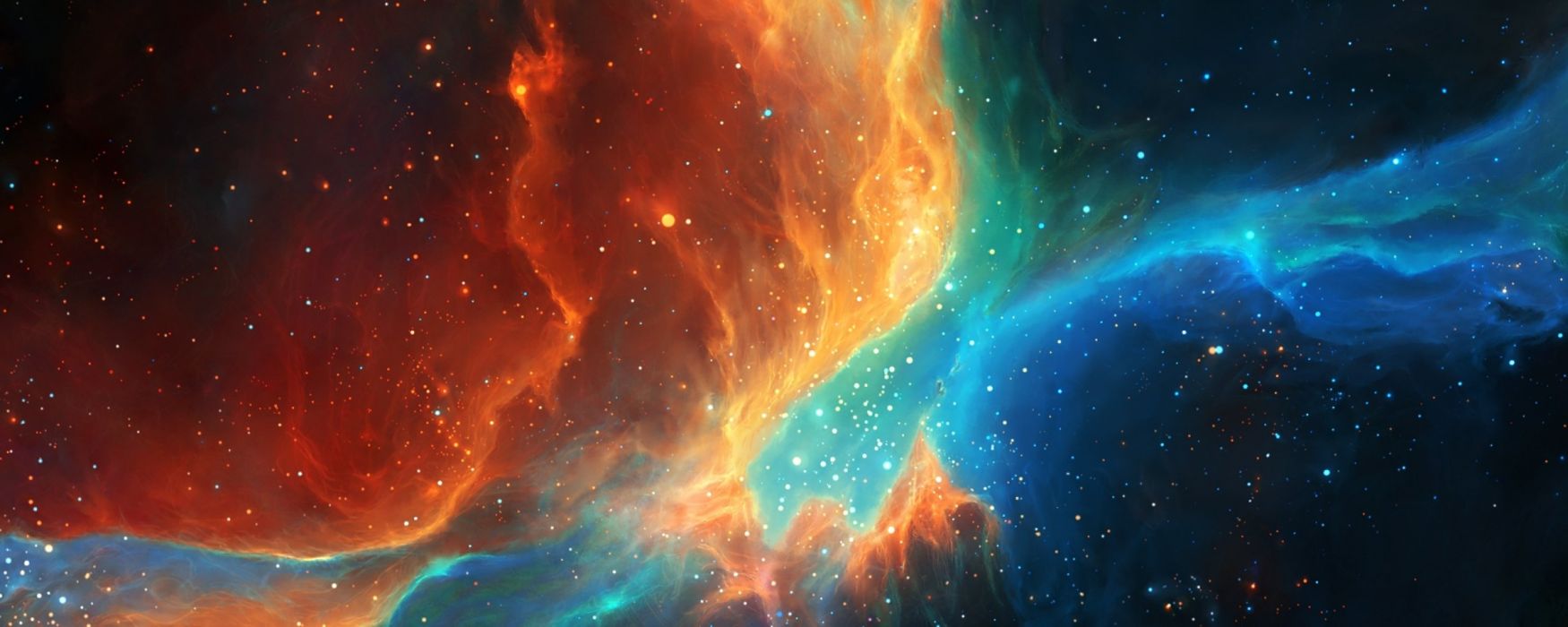 two monitor wallpaper,nature,sky,outer space,geological phenomenon,nebula