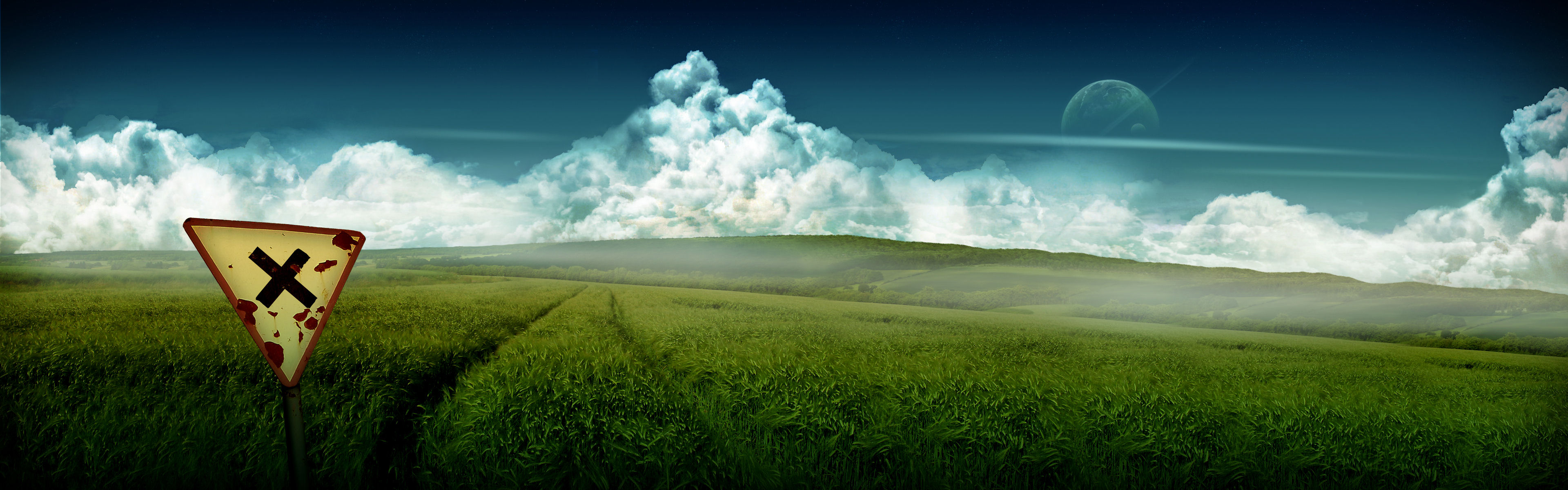 dual wallpaper,grassland,natural landscape,sky,nature,green (#134487