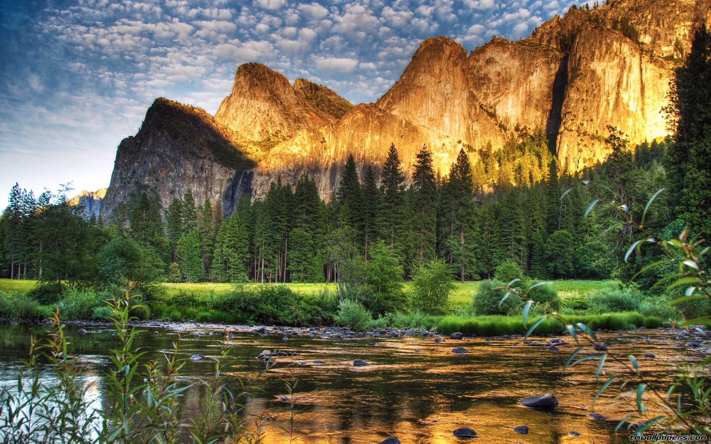 壁紙1440x900,自然の風景,自然,反射,山,空