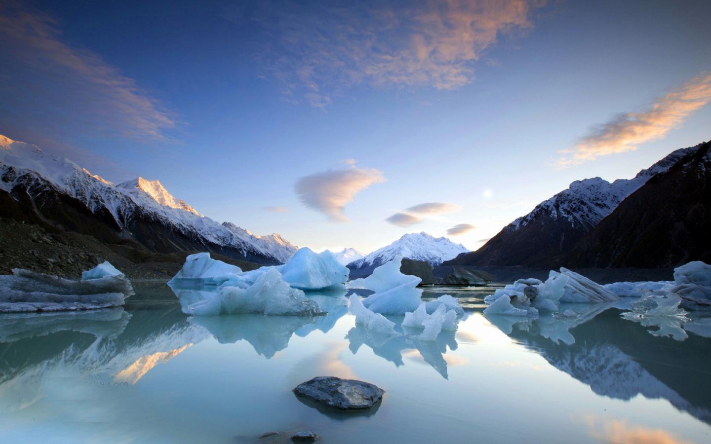 fond d'écran 1440x900,paysage naturel,la nature,plan d'eau,ciel,lac glaciaire