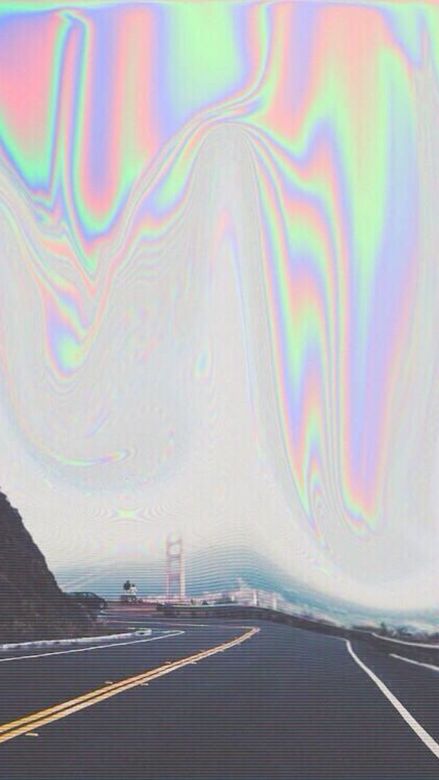 iphone 6 wallpaper tumblr,sky,road,atmospheric phenomenon,rainbow,infrastructure