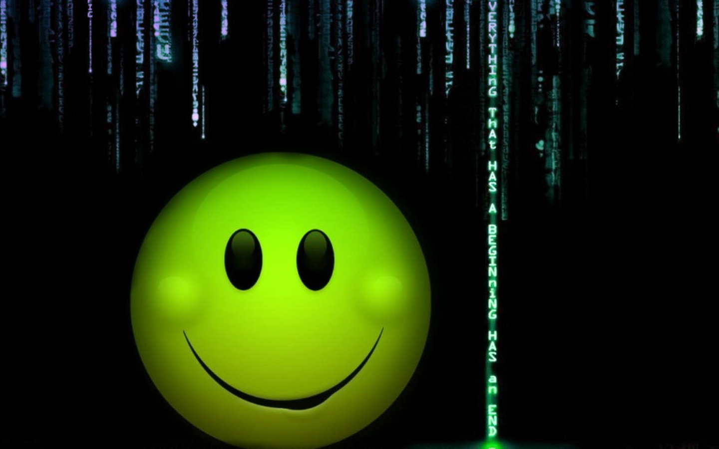 smiley wallpaper,green,emoticon,black,yellow,facial expression