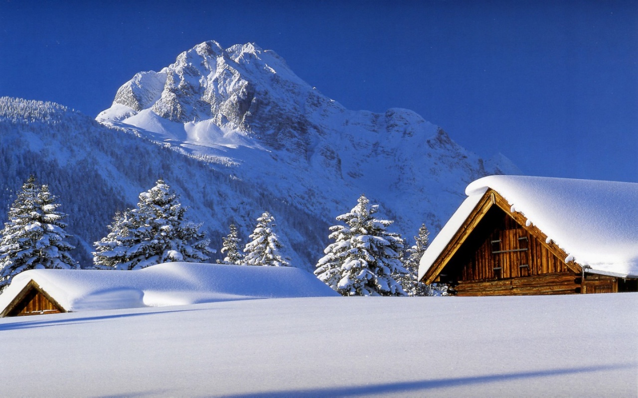 1280x800の壁紙,雪,冬,山,空,自然の風景