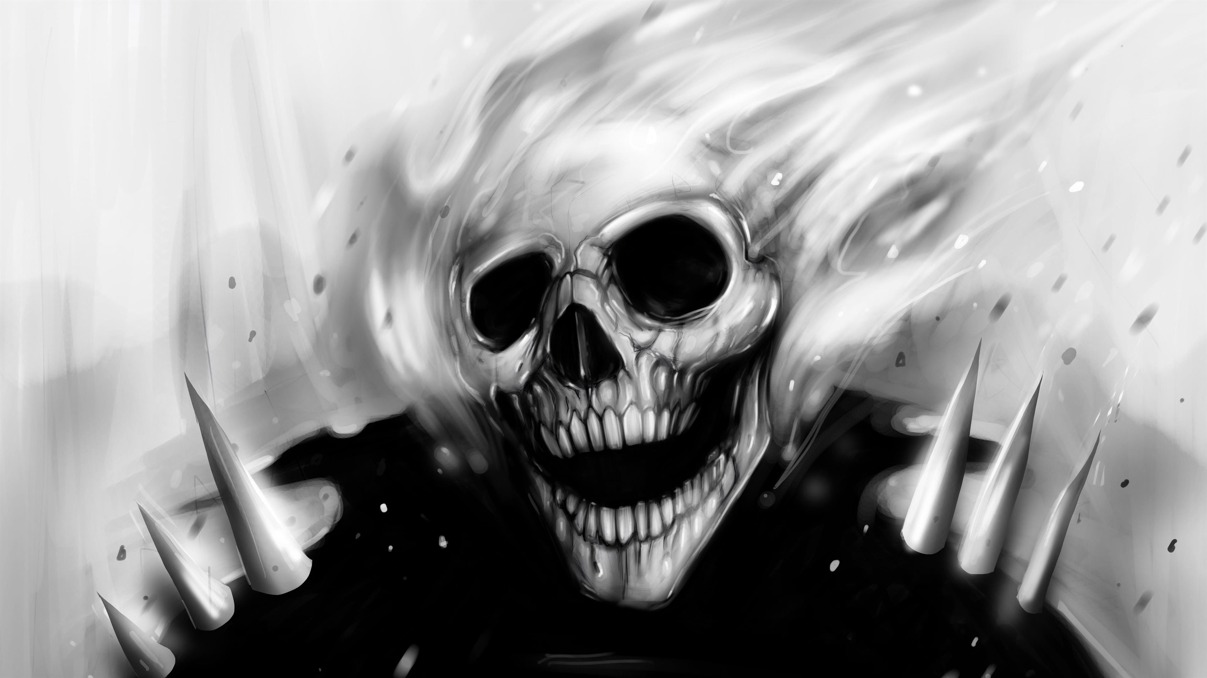 fantasma live wallpaper,cranio,occhiali,bianco e nero,monocromatico,osso