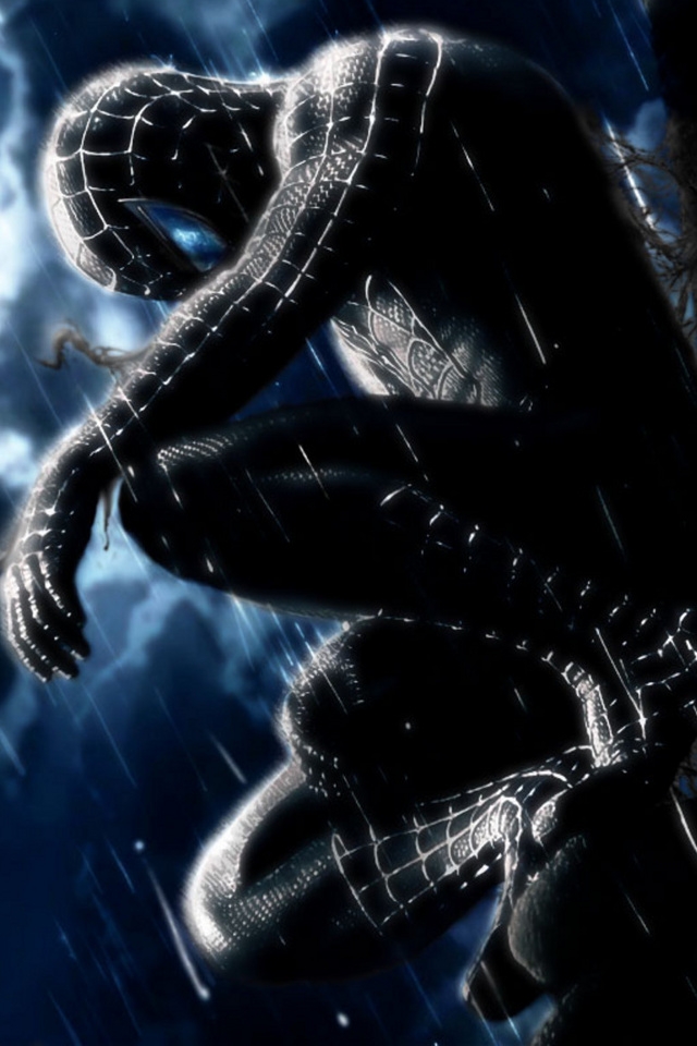 black live wallpaper,cg artwork,fictional character,hand,spider man,darkness