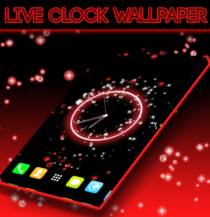 orologio fotografico live wallpaper,rosso,tecnologia,aggeggio,neon,orologio