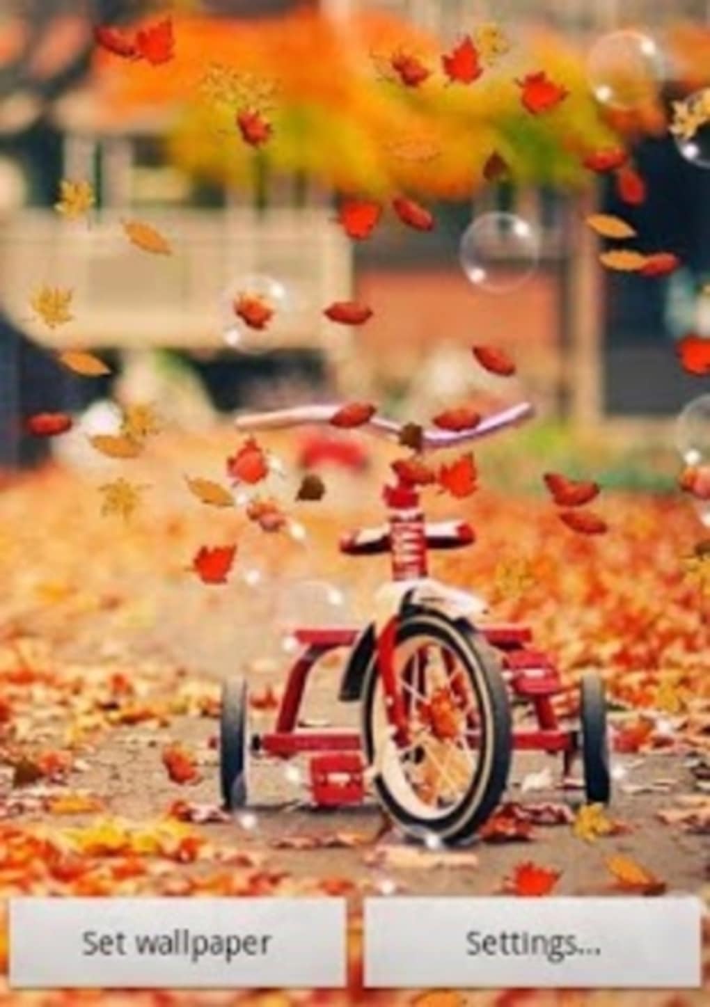 autumn live wallpaper,poster,autumn,leaf,vehicle,tree
