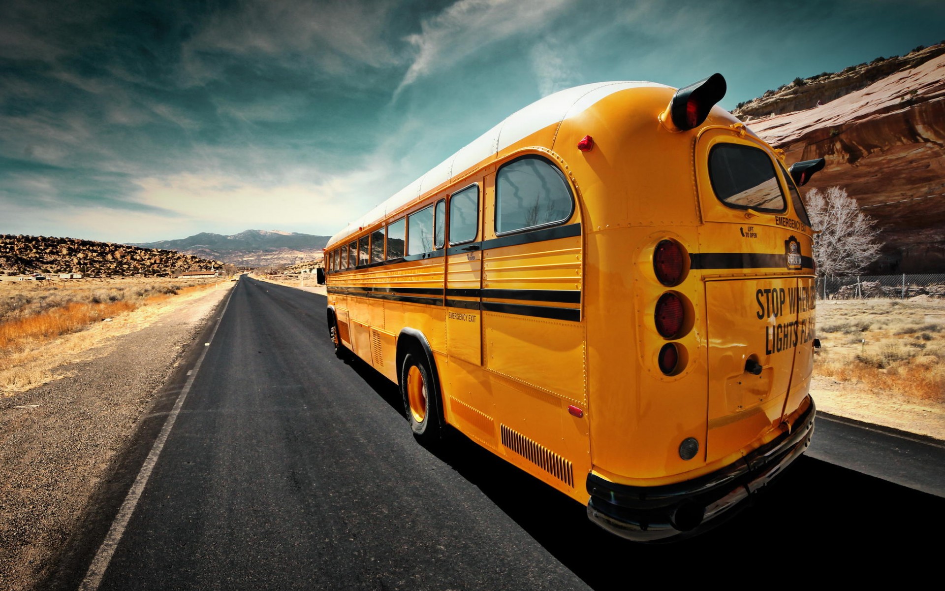 fondo de pantalla de autobús,vehículo de motor,vehículo,autobús,amarillo,cielo