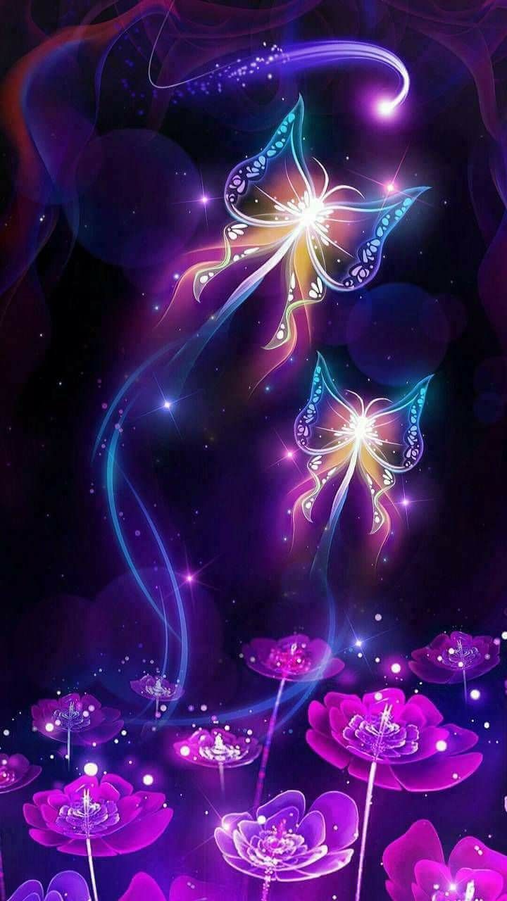 3d farfalla live wallpaper,viola,viola,leggero,cielo,disegno grafico