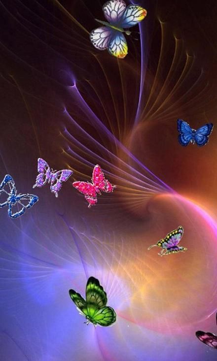 3d butterfly live wallpaper,light,purple,fictional character,space,plant