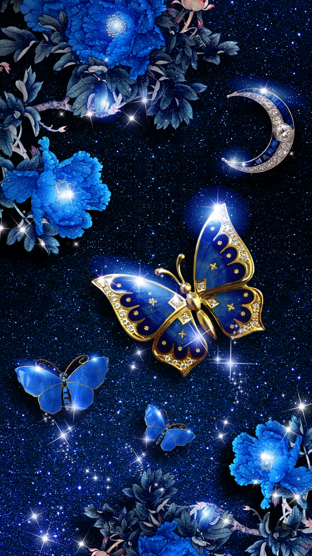 fiore live wallpaper hd,blu,la farfalla,blu cobalto,insetto,falene e farfalle