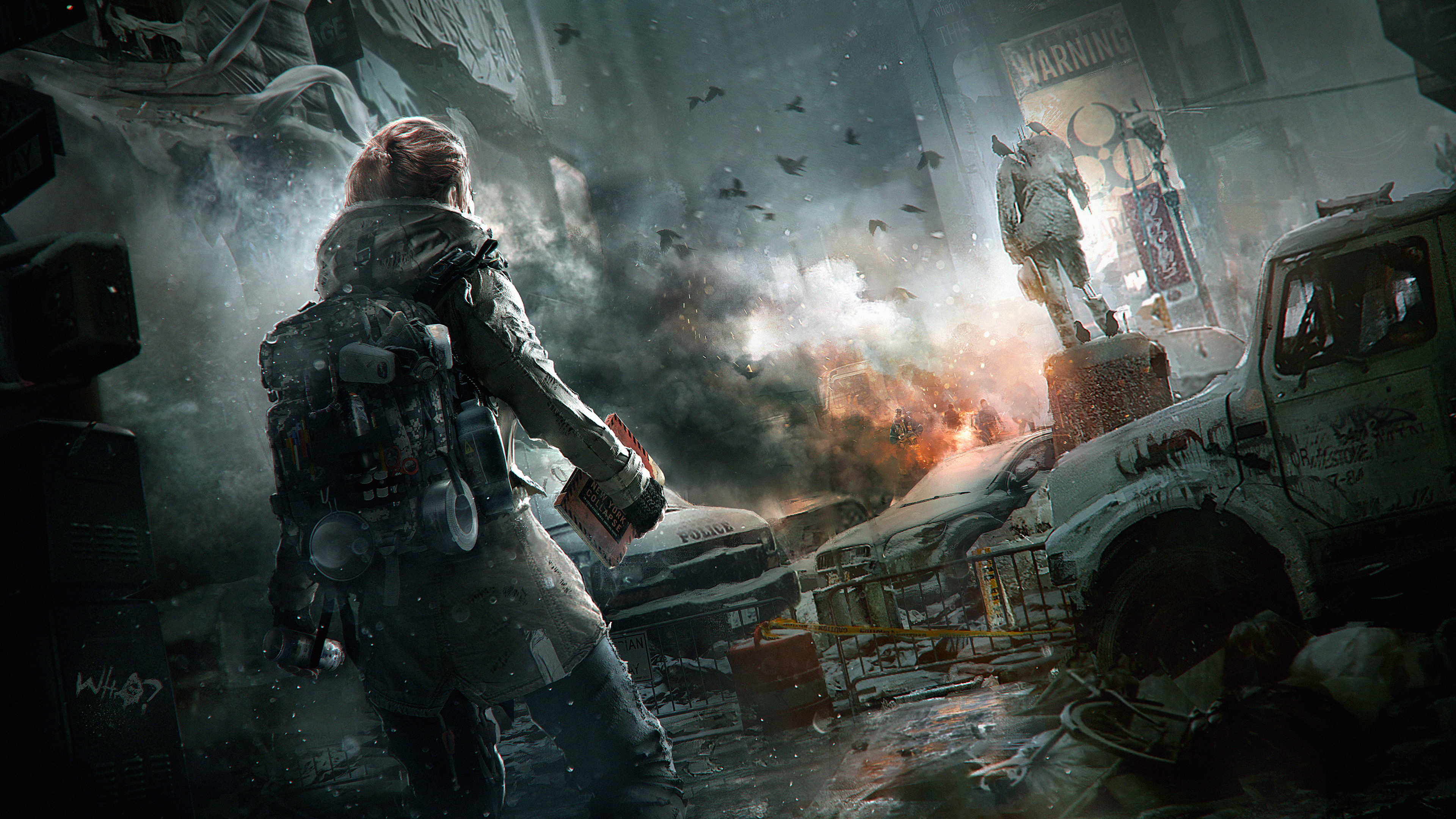 the division wallpaper,action adventure game,shooter game,pc game,digital compositing,adventure game