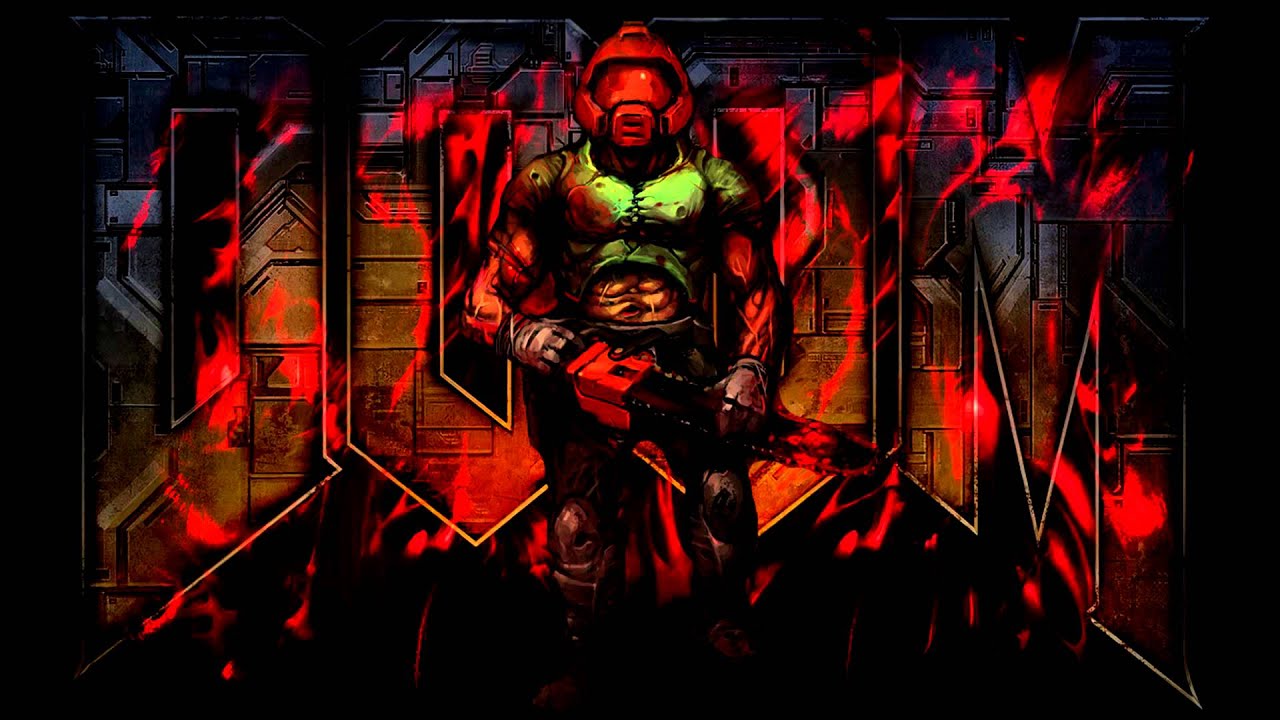 doom wallpaper,red,fictional character,darkness,illustration,games