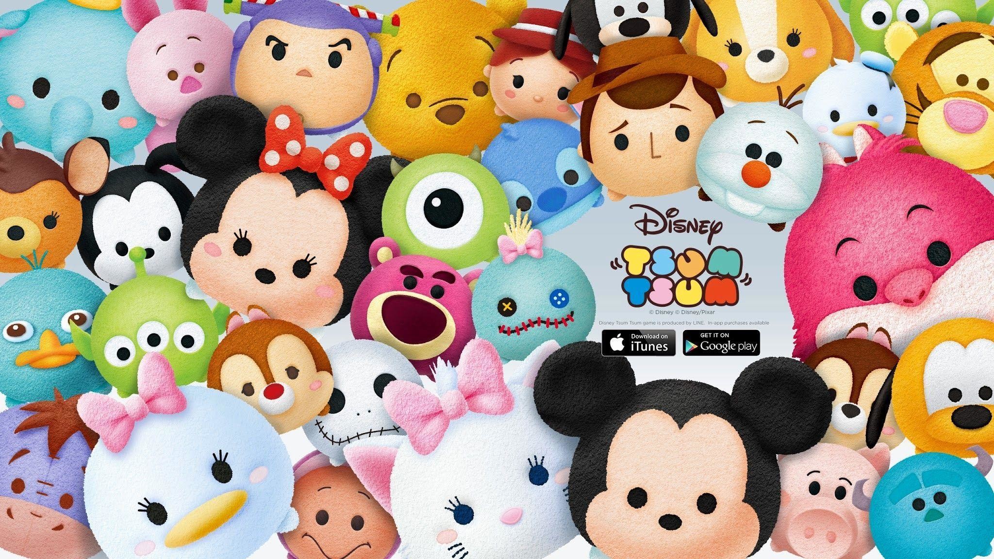 tsum tsum wallpaper,peluche,dibujos animados,felpa,juguete,textil