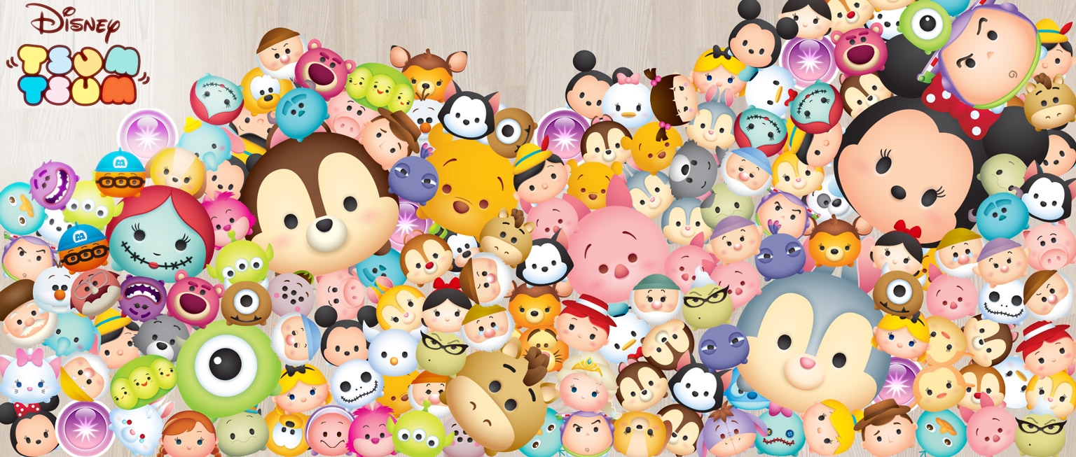 fond d'écran tsum tsum,dessin animé,textile,illustration,modèle,jouet